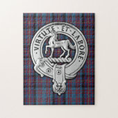 Clan Cochrane Wappen & Azure Tartan Puzzle (Vertikal)
