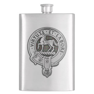 Clan Cochrane Wappen & Jagd Tartan Flachmann