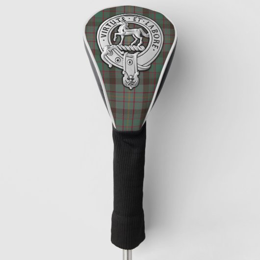 Clan Cochrane Wappen & Jagd Tartan Golf Headcover (Vorderseite)