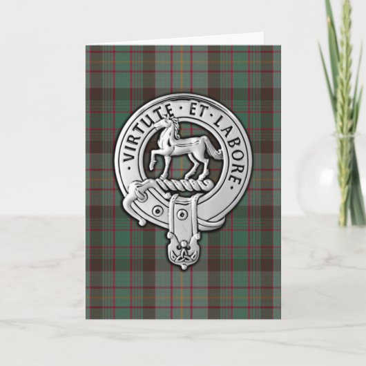 Clan Cochrane Wappen & Jagd Tartan Karte (Vorderseite)