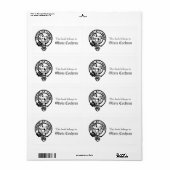 Clan Cochrane Wappen Personalisiertes Buch gehört (Vorne)