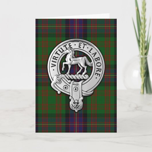 Clan Cochrane Wappen & Tartan Karte (Vorderseite)