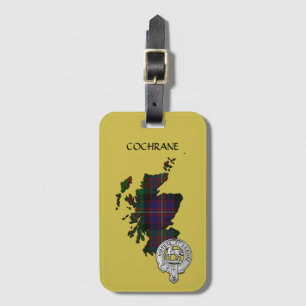 Clan Cochrane Wappen & Tartan Karte Gepäckanhänger