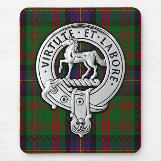Clan Cochrane Wappen & Tartan Mousepad (Vorne)