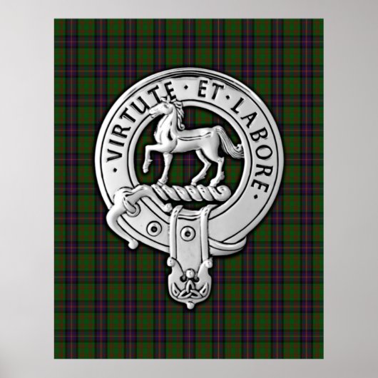 Clan Cochrane Wappen & Tartan Poster (Vorne)