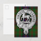 Clan Cochrane Wappen & Tartan Postkarte (Vorne/Hinten)