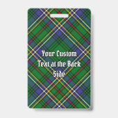 Clan Cockburn Tartan Ausweis (Rückseite)