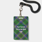Clan Cockburn Tartan Ausweis (Rückseite mit Lanyard)