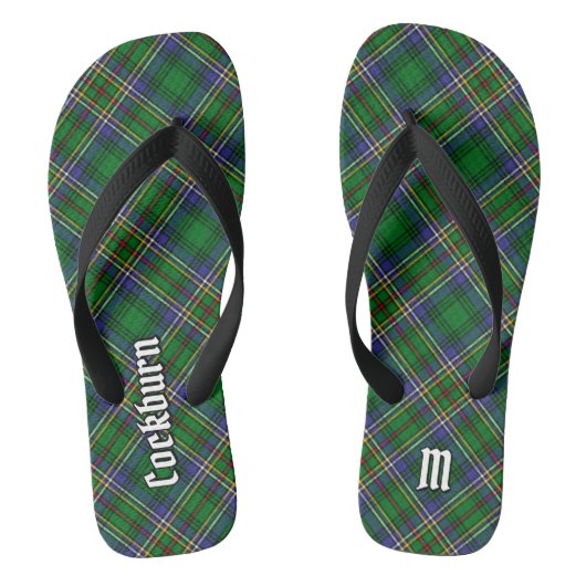 Clan Cockburn Tartan Badesandalen (Fußbett)