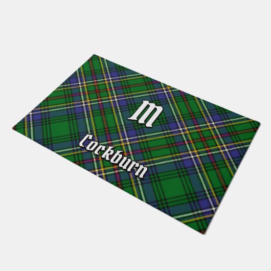 Clan Cockburn Tartan Fußmatte (Schrägansicht)
