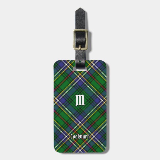 Clan Cockburn Tartan Gepäckanhänger (Vorderseite vertikal)