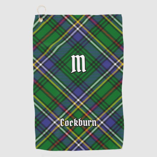 Clan Cockburn Tartan Golfhandtuch (Vorderseite)