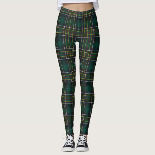 Clan Cockburn Tartan Kariert Leggings (Vorderseite)