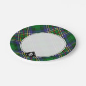 Clan Cockburn Tartan Pappteller (Schrägansicht)