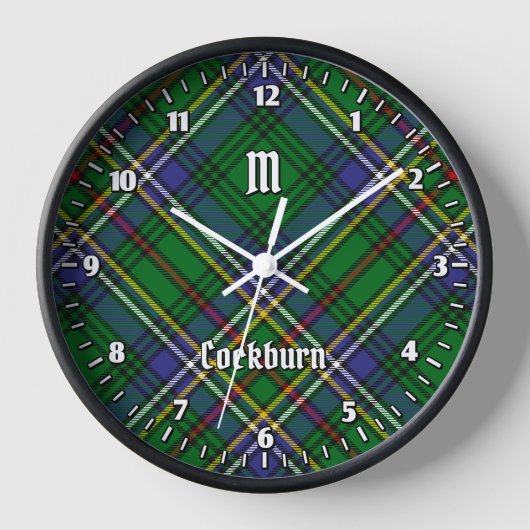 Clan Cockburn Tartan Uhr (Vorderseite)
