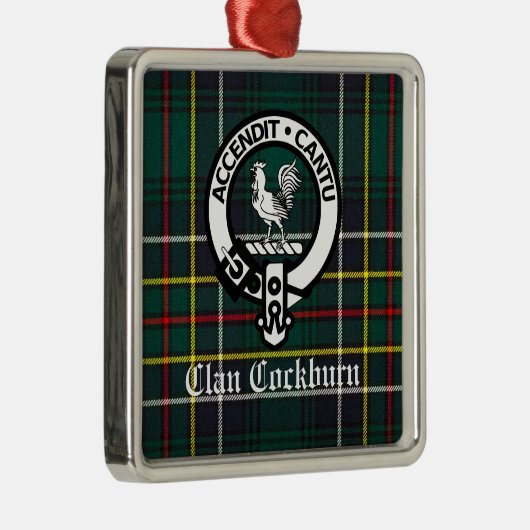 Clan Cockburn Wappen Abzeichen und Tartan Ornament Aus Metall (Rechts)