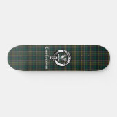Clan Cockburn Wappen Abzeichen und Tartan Skateboard (Horizontal)