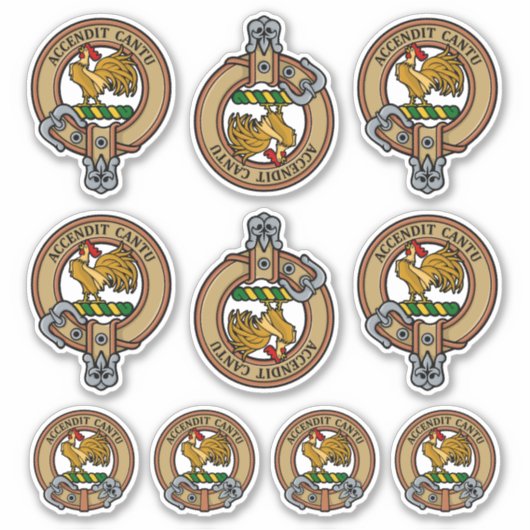 Clan Cockburn Wappen Sticker Set (Vorderseite)