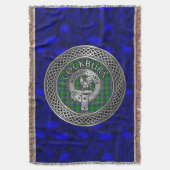 Clan Cockburn Wappen & Tartan Knot Decke (Vorderseite Vertikal)
