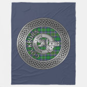 Clan Cockburn Wappen & Tartan Knot Fleecedecke (Vorderseite)
