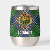Clan Cockburn Wappen über Tartan (Vorderseite)