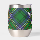 Clan Cockburn Wappen über Tartan (Links)