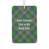 Clan Cockburn Wappen über Tartan Autolufterfrischer (Rückseite)