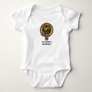 Clan Cockburn Wappen über Tartan Baby Strampler
