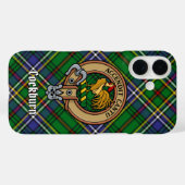 Clan Cockburn Wappen über Tartan Case-Mate iPhone Hülle (Rückseite (Horizontal))