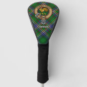 Clan Cockburn Wappen über Tartan Golf Headcover (Vorderseite)