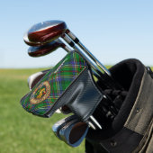 Clan Cockburn Wappen über Tartan Golf Headcover (In Situ)