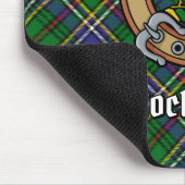 Clan Cockburn Wappen über Tartan Mousepad (Ecke)