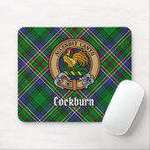 Clan Cockburn Wappen über Tartan Mousepad (Mit Mouse)