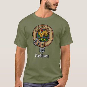 Clan Cockburn Wappen über Tartan T-Shirt
