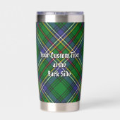 Clan Cockburn Wappen über Tartan Thermobecher (Rückseite)