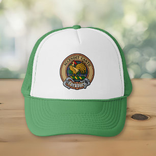 Clan Cockburn Wappen über Tartan Truckerkappe