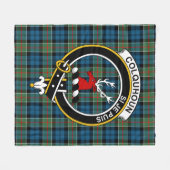 Clan Colquhoun Ancient Tartan Kariert Fleecedecke (Vorderseite (Horizontal))