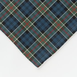 Clan Colquhoun Navy Blau und Rot Tartan Fleecedecke
