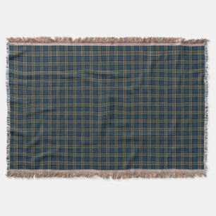 Clan Colquhoun Navy Blue und Green Tartan Decke
