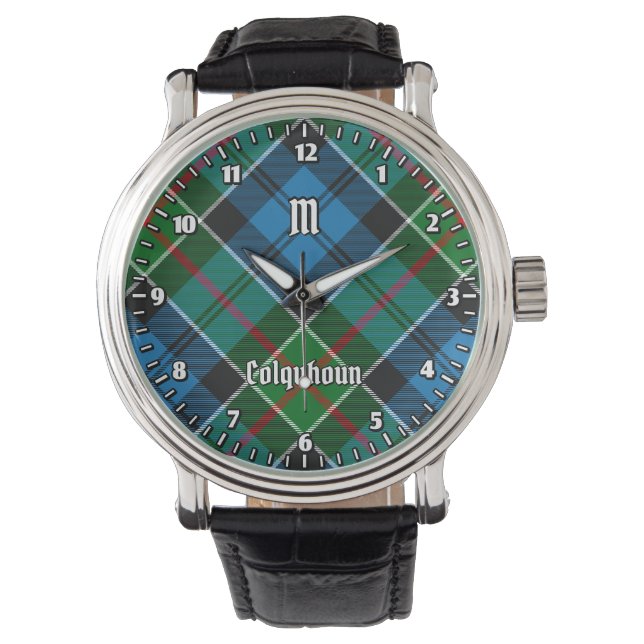 Clan Colquhoun Tartan Armbanduhr (Vorderseite)