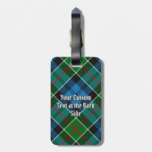 Clan Colquhoun Tartan Gepäckanhänger (Rückseite vertikal)