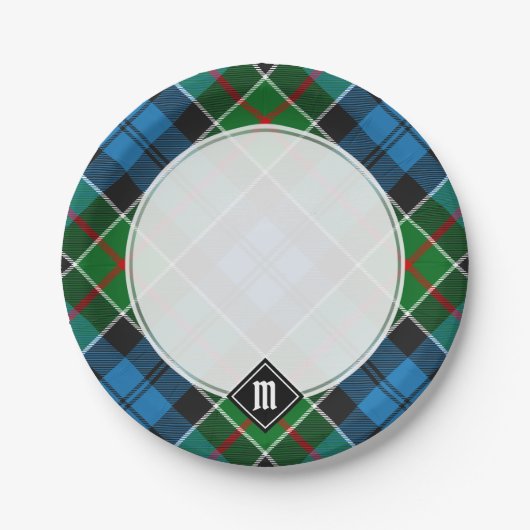 Clan Colquhoun Tartan Pappteller (Vorderseite)