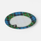 Clan Colquhoun Tartan Pappteller (Schrägansicht)