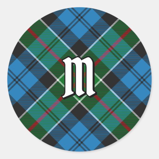Clan Colquhoun Tartan Runder Aufkleber (Vorderseite)