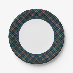 Clan Colquhoun und Calhoun Tartan Border Pappteller