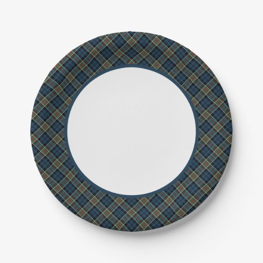 Clan Colquhoun und Calhoun Tartan Border Pappteller (Vorderseite)
