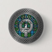 Clan Colquhoun Wappen & Tartan Knot Button (Vorderseite)