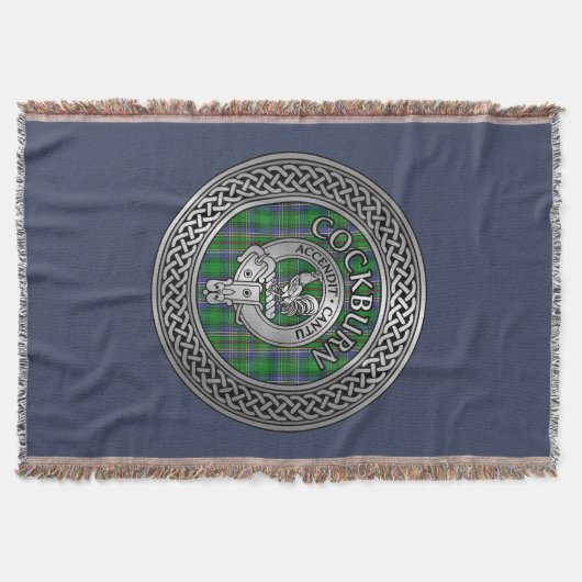 Clan Colquhoun Wappen & Tartan Knot Decke (Vorderseite)