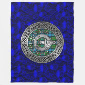 Clan Colquhoun Wappen & Tartan Knot Fleecedecke (Vorderseite)