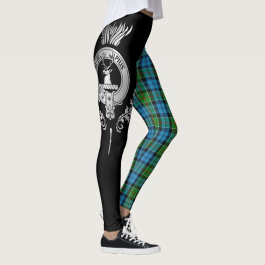 Clan Colquhoun Wappen & Tartan Leggings (Rechts)